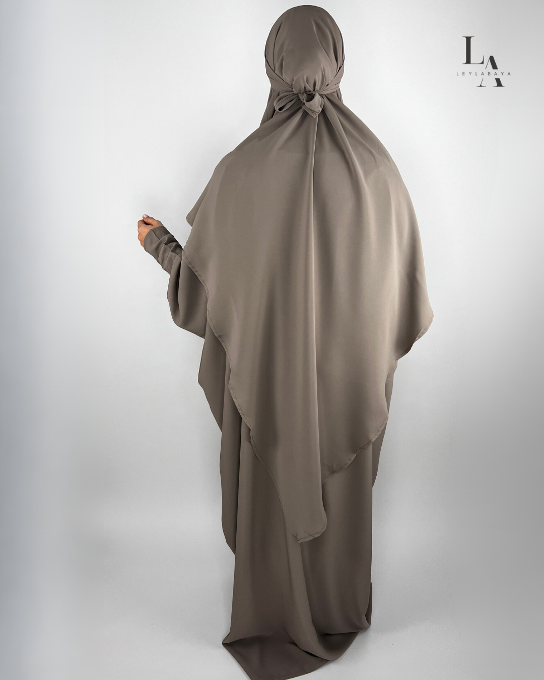 ABAYA SET MIT KHIMAR TAUPE