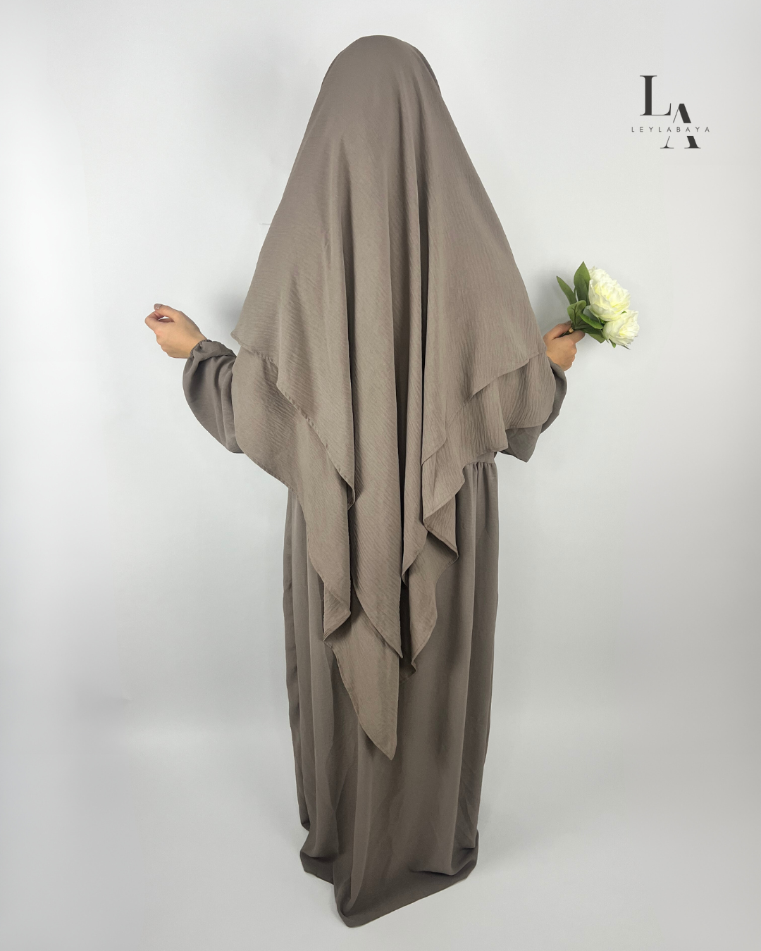 ABAYA SARA SET (MIT KHIMAR) TAUPE