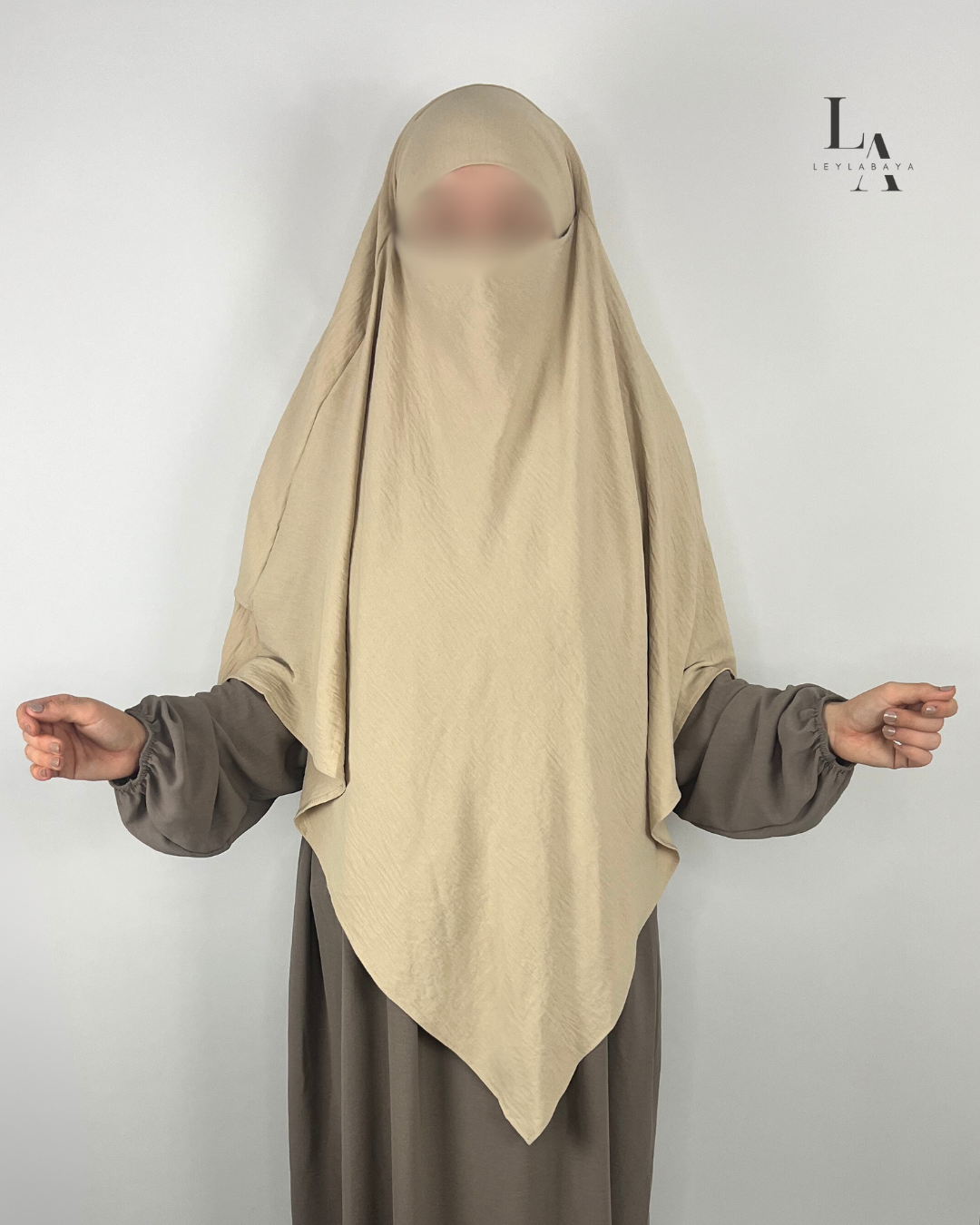 KHIMAR ALEYNA 2-LAGIG BEIGE