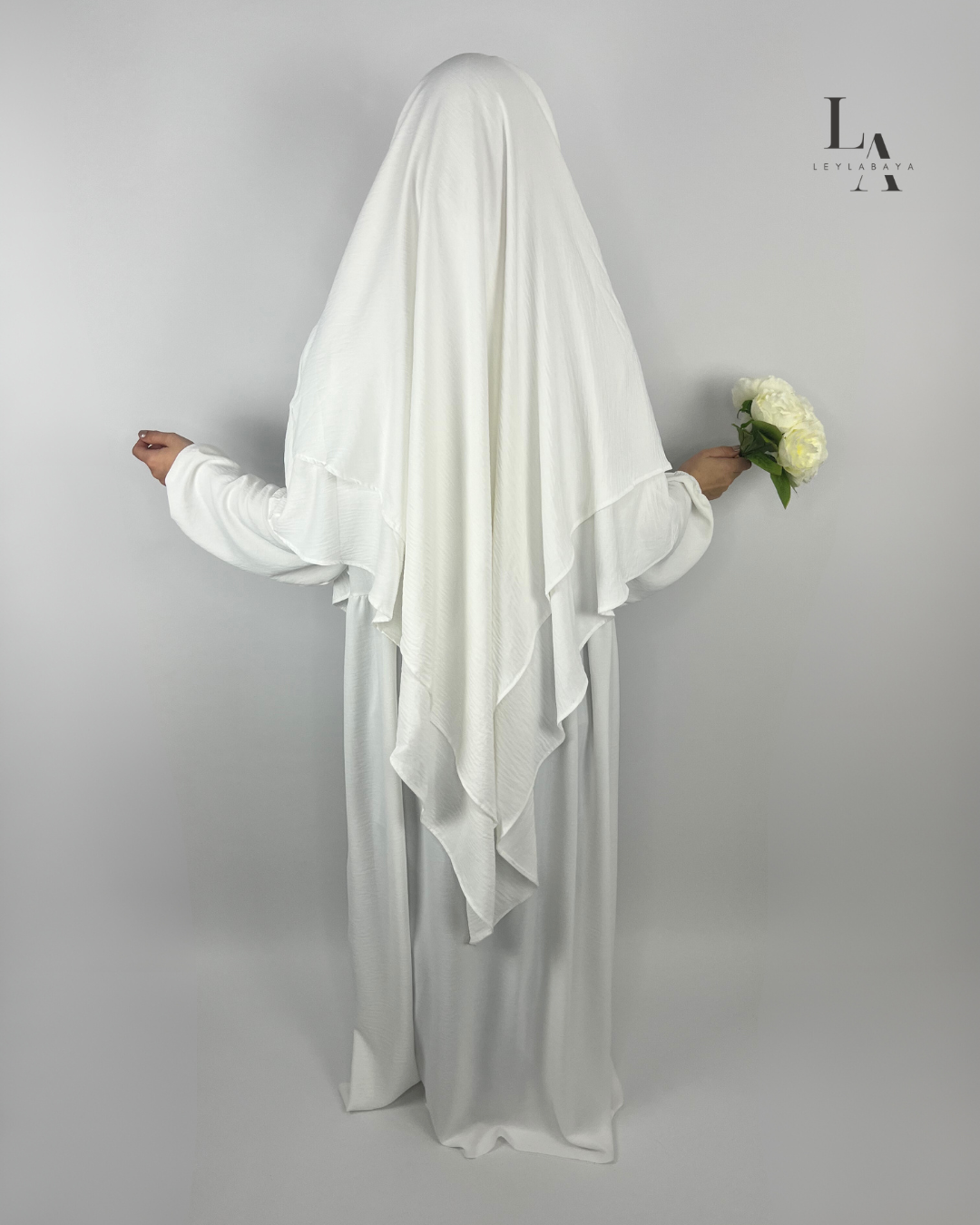 ABAYA SARA SET (MIT KHIMAR) WHITE