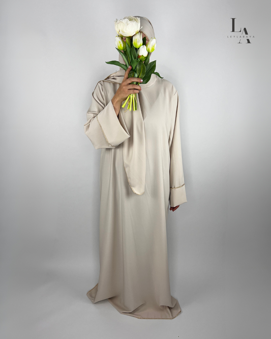 ABAYA DUNYA 2-TEILIG BEIGE
