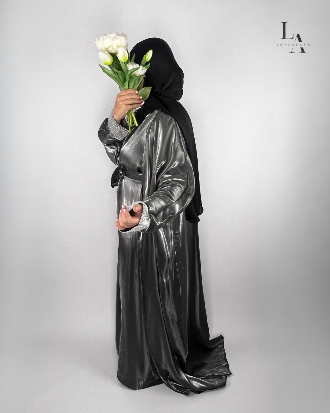 ABAYA AYLA 2-TEILIG SILVER