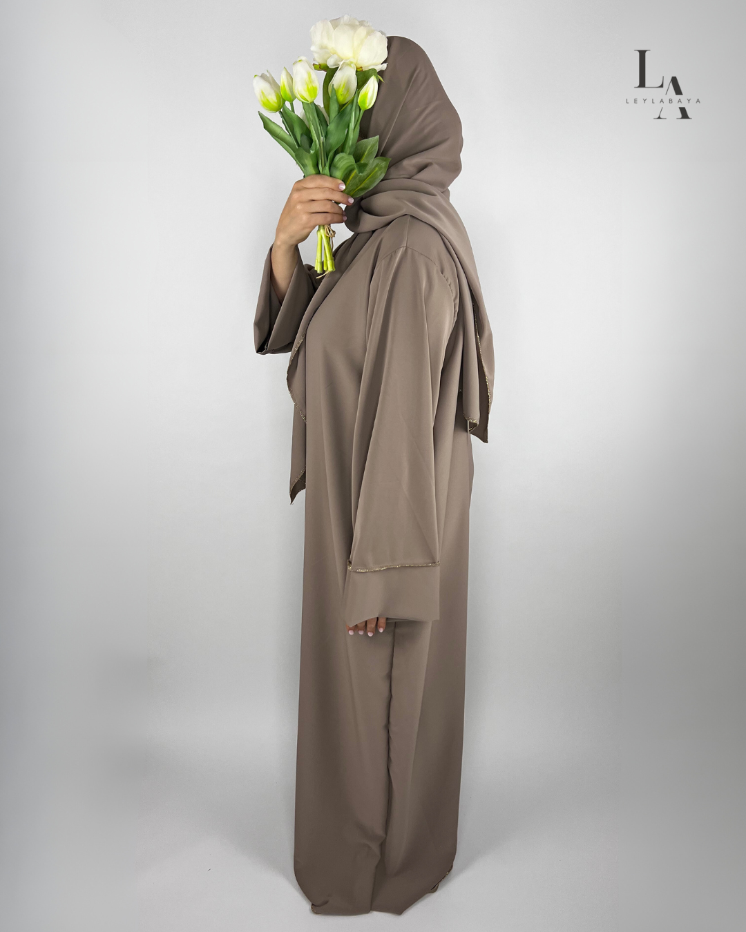 ABAYA DUNYA 2-TEILIG TAUPE