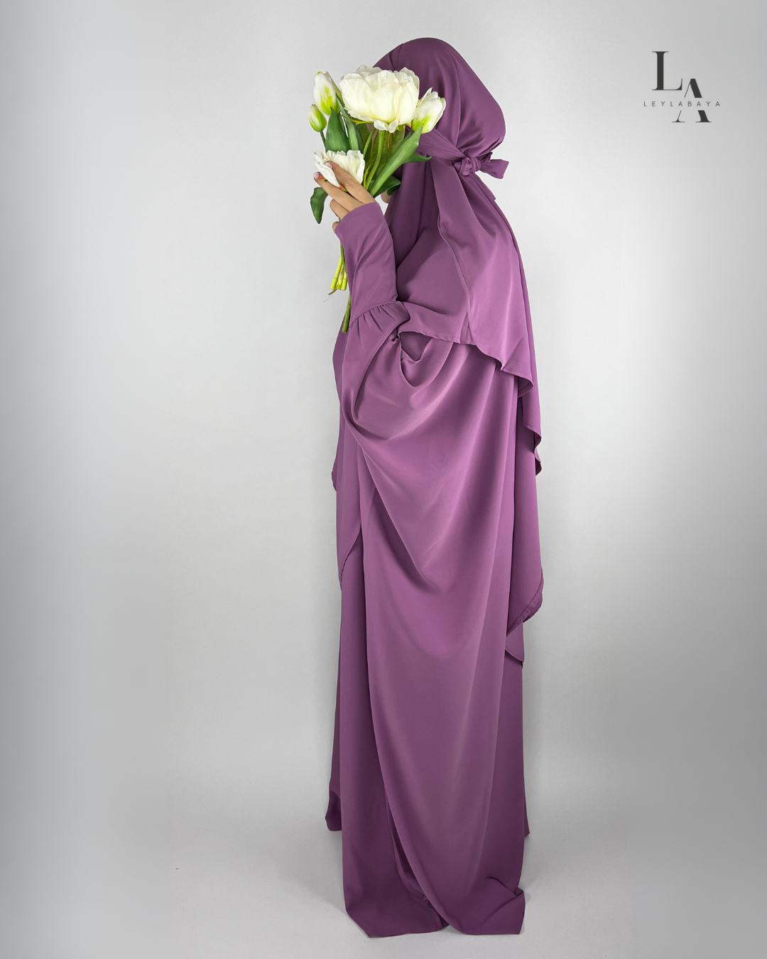 ABAYA SET MIT KHIMAR PURPLE