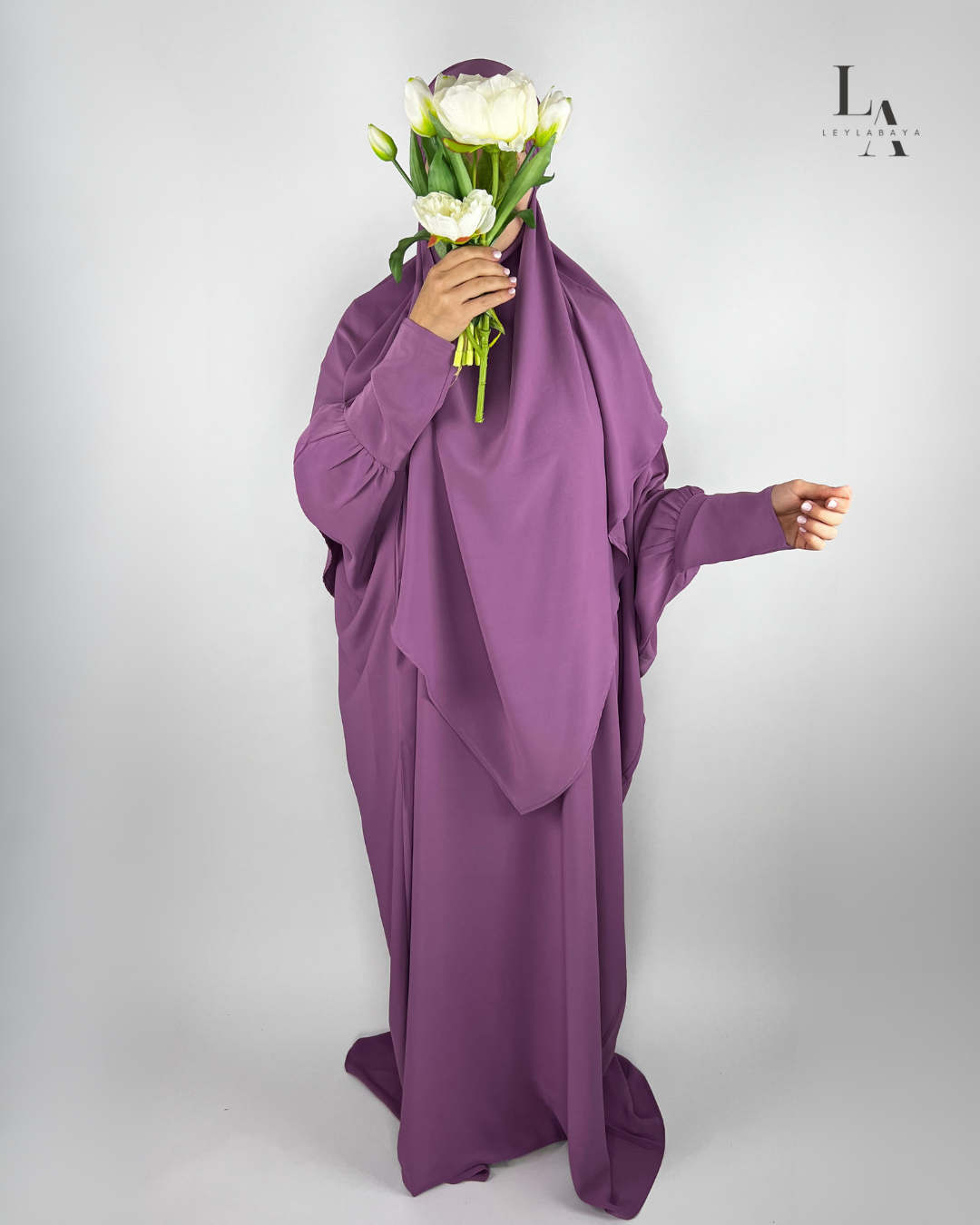 ABAYA SET MIT KHIMAR PURPLE