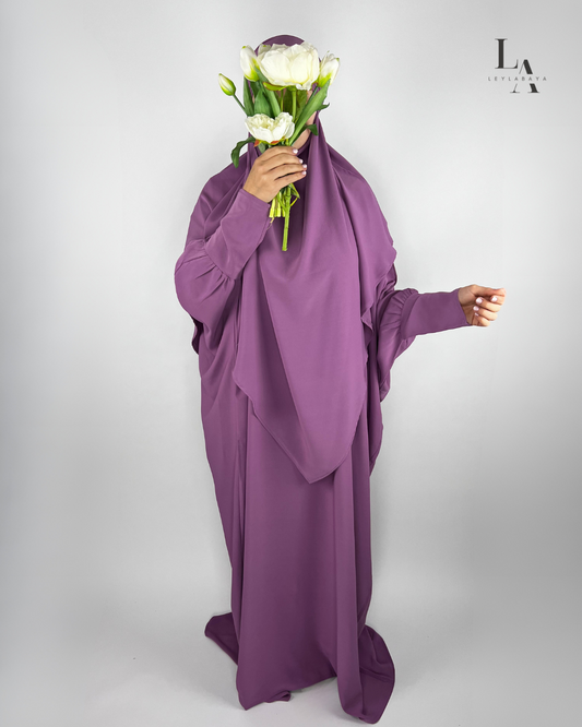 ABAYA SET MIT KHIMAR PURPLE