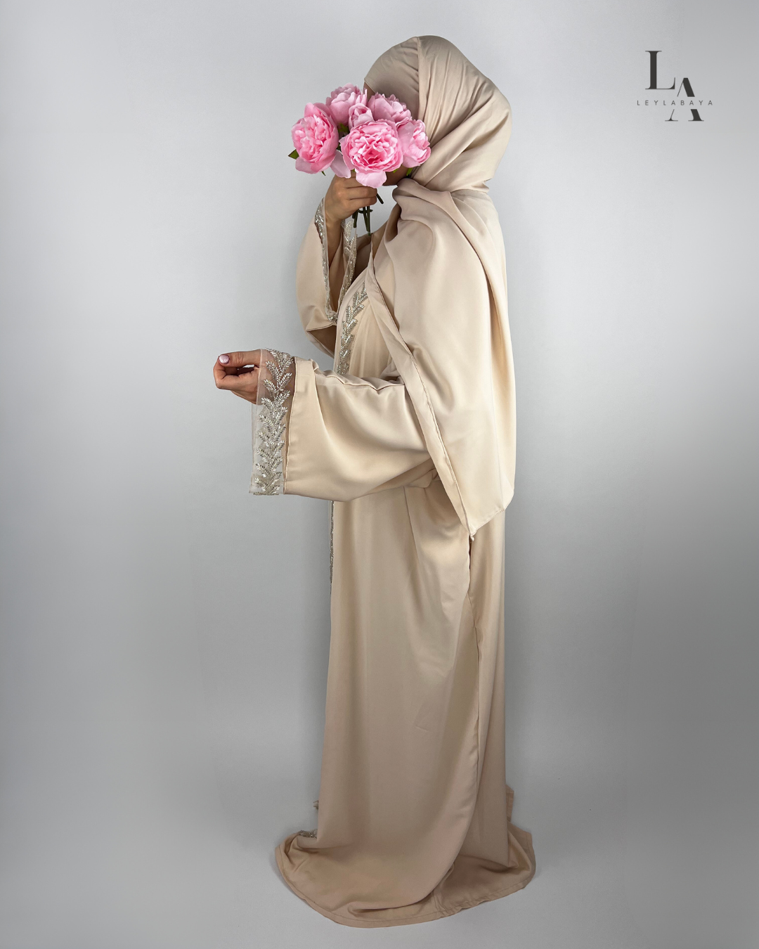 ABAYA MERVE 3-TEILER BEIGE