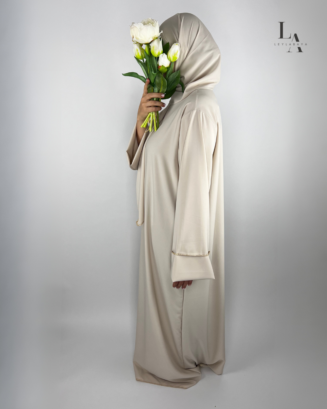 ABAYA DUNYA 2-TEILIG BEIGE