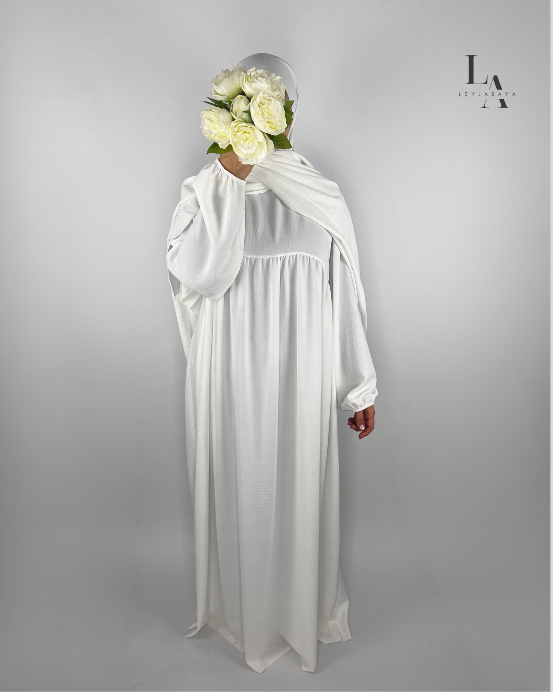 ABAYA SARA SET (INKL. HIJAB) WHITE