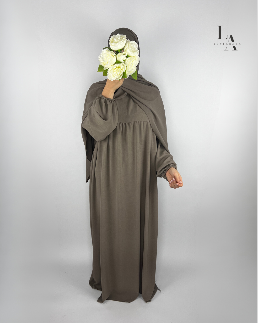 ABAYA SARA SET (INKL. HIJAB) TAUPE