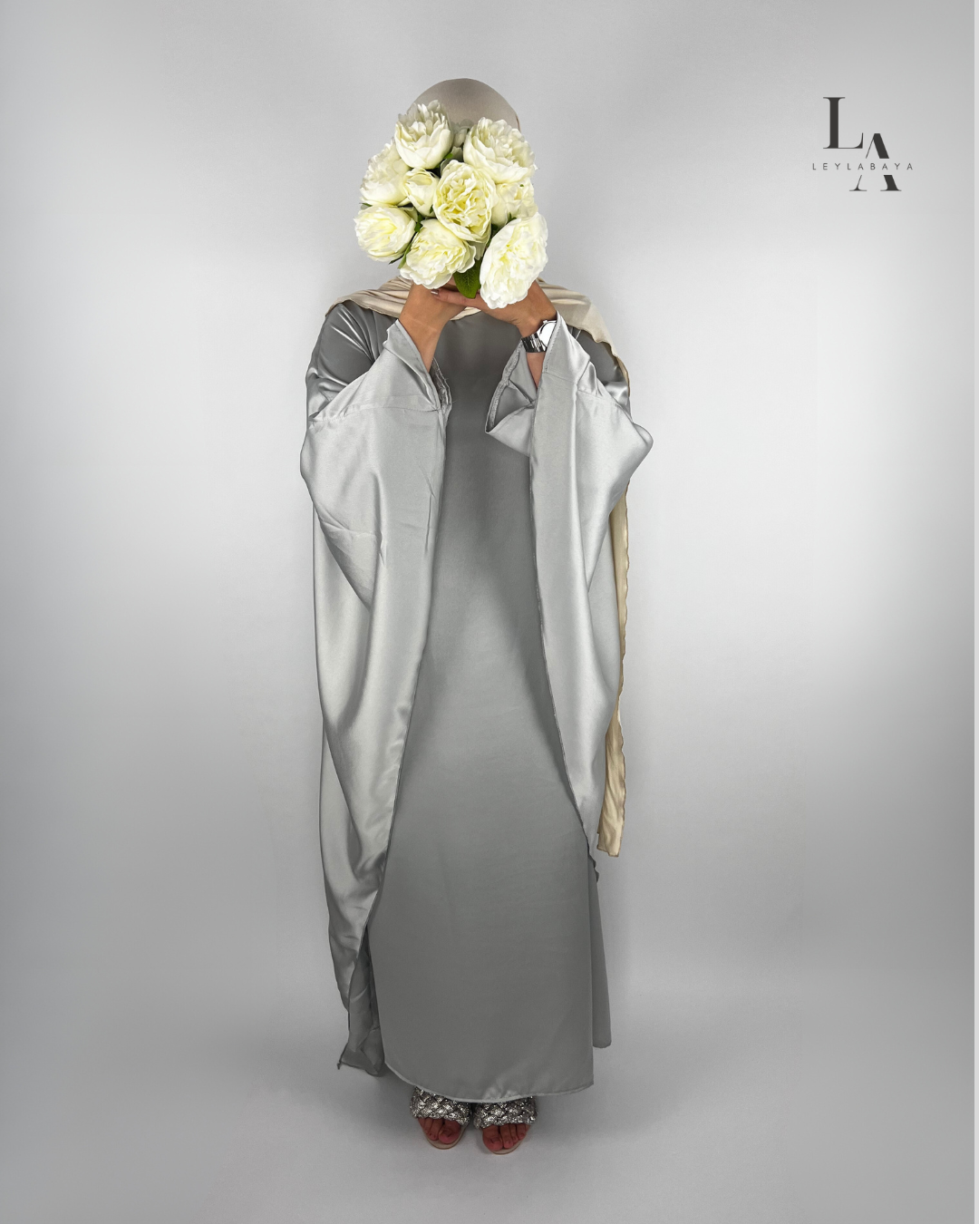 ABAYA AZRA SILVER