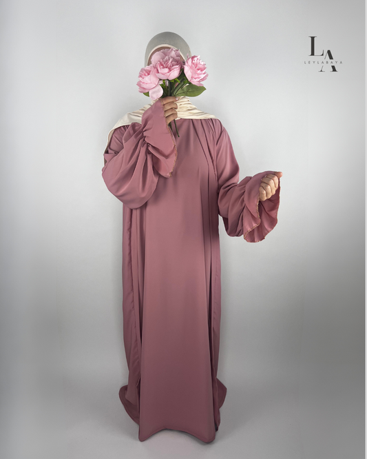 ABAYA NUR 2-TEILIG ROSE