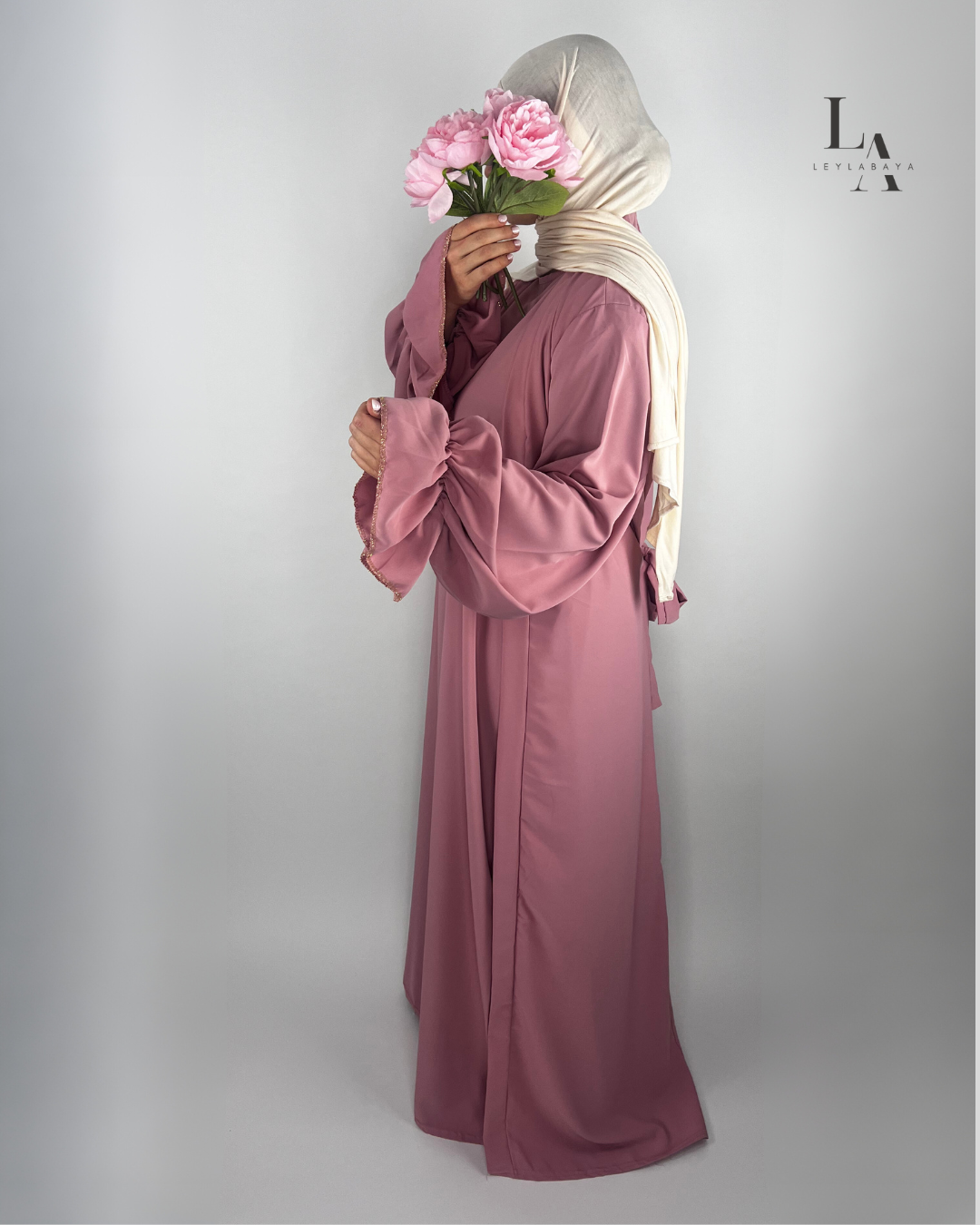 ABAYA NUR 2-TEILIG ROSE