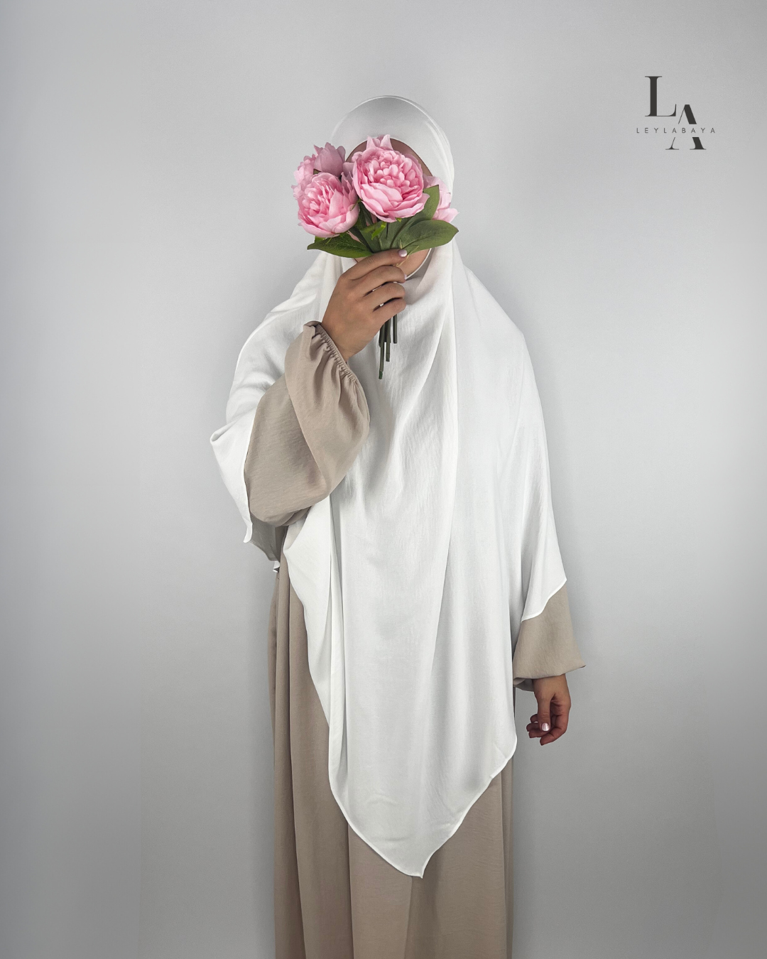 KHIMAR ALEYNA 2-LAGIG WHITE