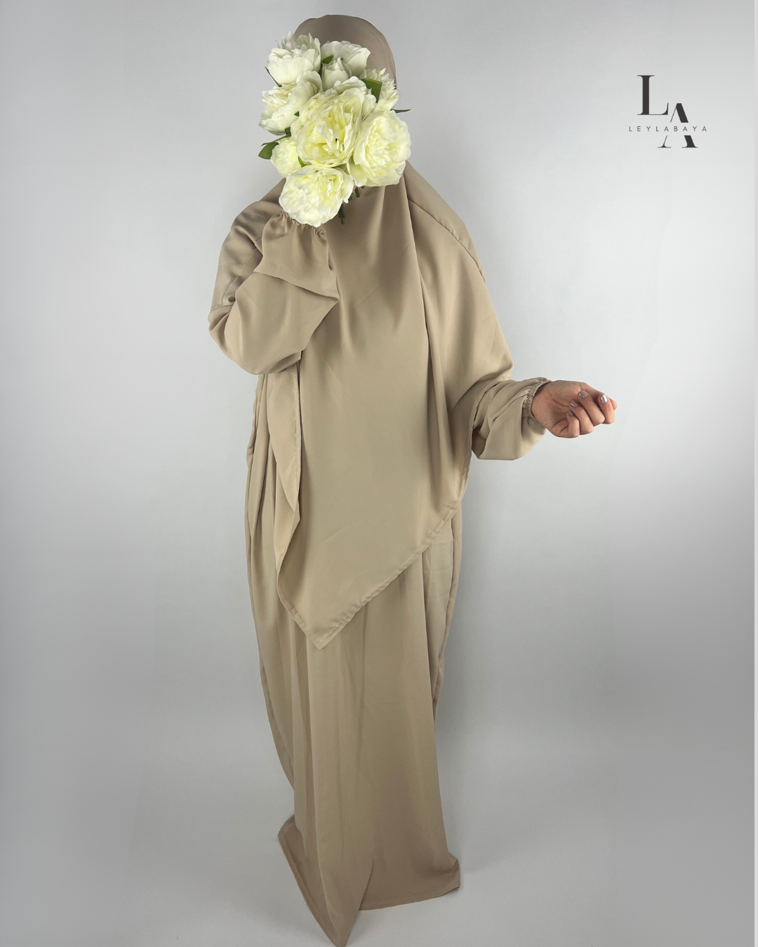 ABAYA LEYLA SET (MIT KHIMAR) BEIGE
