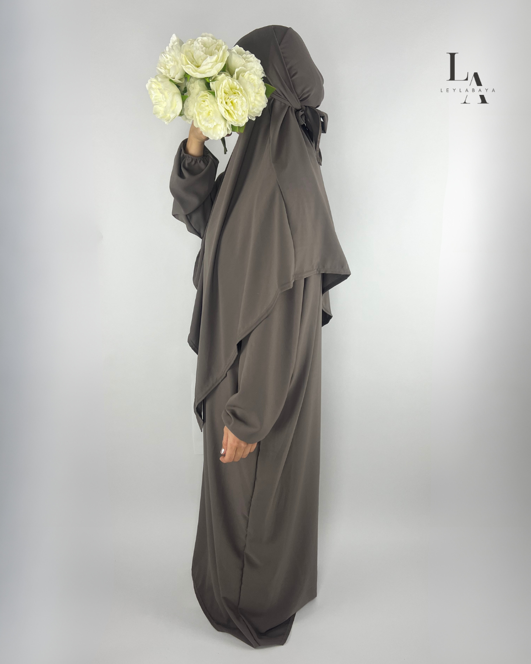 ABAYA LEYLA SET (MIT KHIMAR) TAUPE