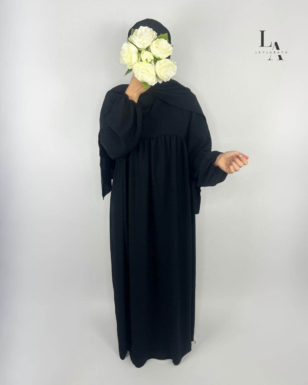 ABAYA SARA SET (MIT HIJAB) BLACK