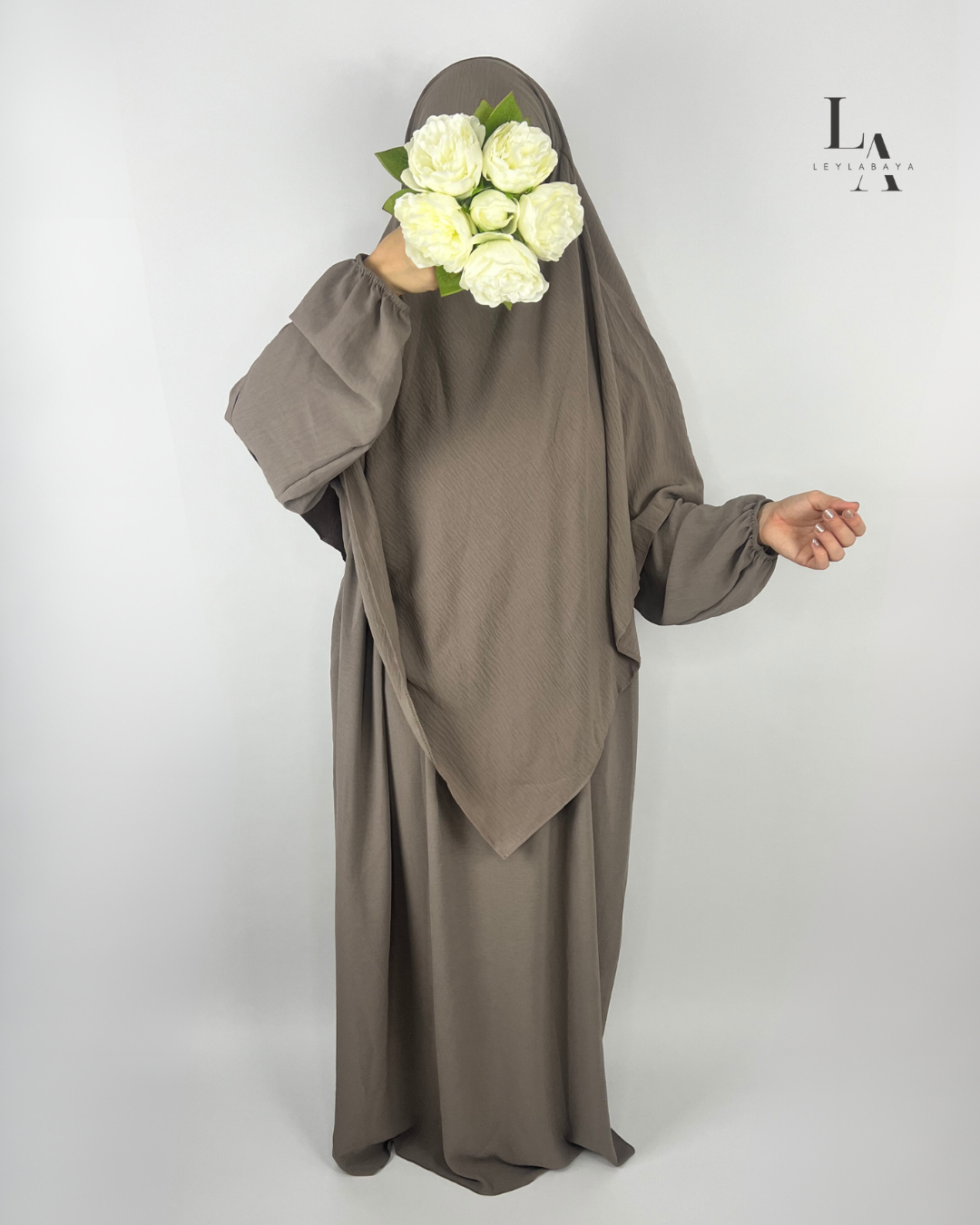 ABAYA SARA SET (MIT KHIMAR) TAUPE