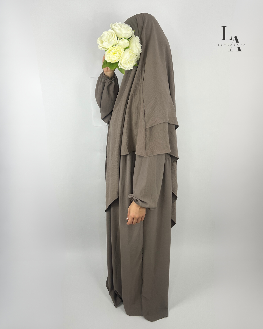 ABAYA SARA SET (MIT KHIMAR) TAUPE
